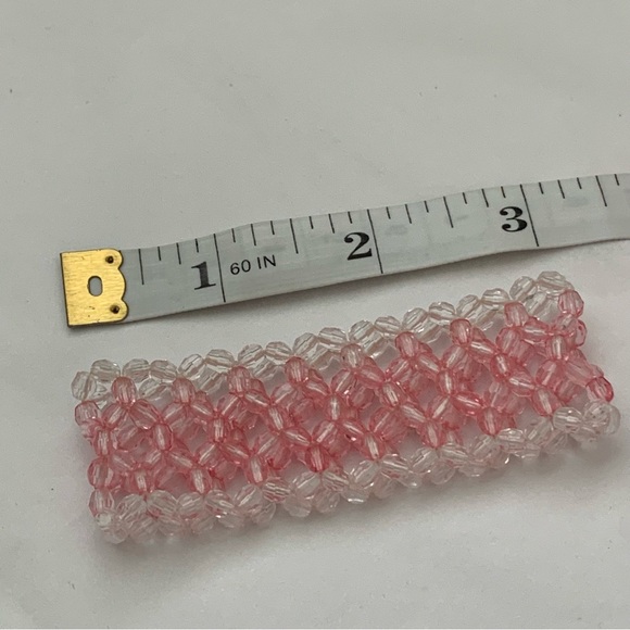 🔴 VINTAGE GIRLS 2 PEARL BEADED BRACELETS SET STRETCHES 1980’s PARTY PLAY DRESSUP - Picture 5 of 8